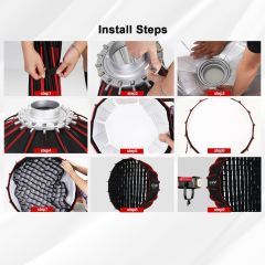 GVM PRO-SD300B 300W Bi-Color LED Video Işığı Lantern Softbox Seti