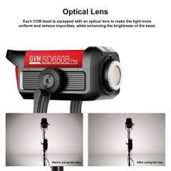 GVM PRO-SD650B 650W Bi-Color LED Video Işığı Softbox Seti (V-mount & Mesh Bluetooth)