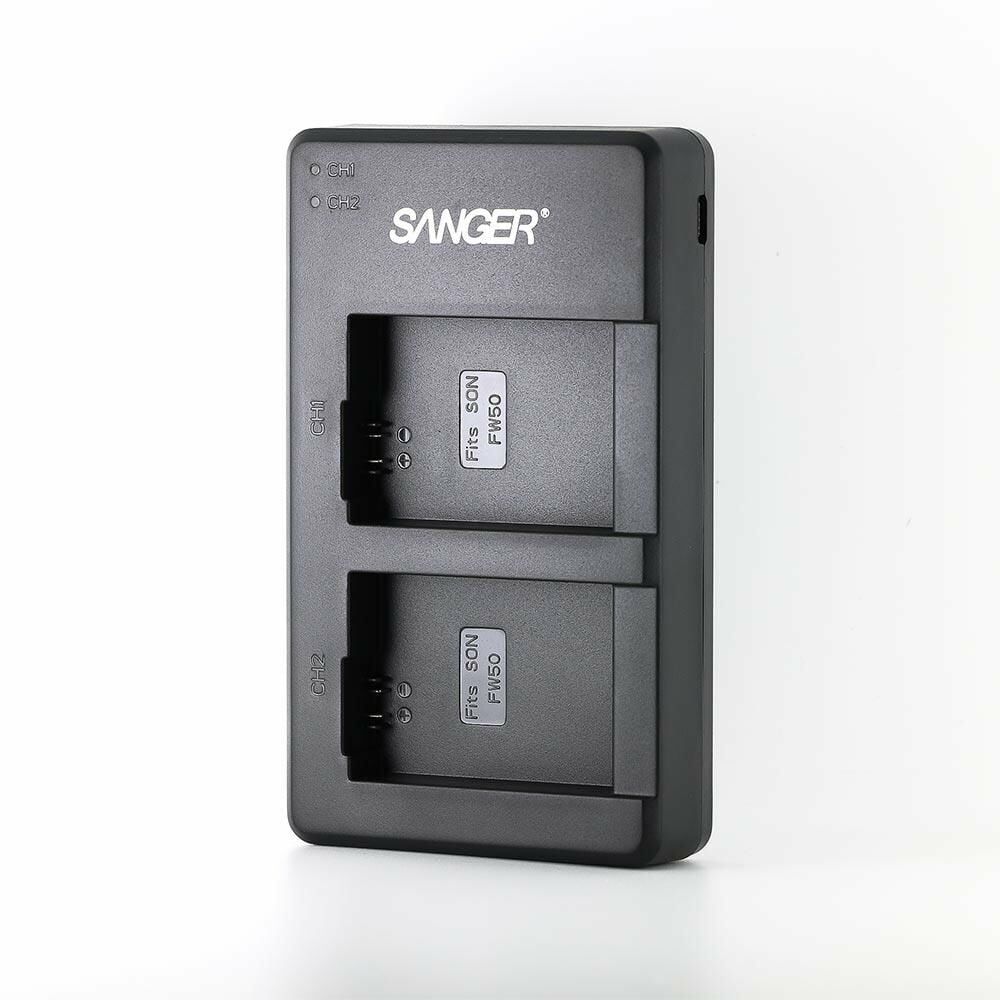 Sanger NP-FW50 Sony İkili USB Şarj Aleti (Fiş Adaptörü Hariç)