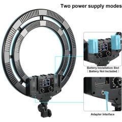GVM Ring-18 50W Güçlü Bi-Color ve RGB Ring Light Kiti (18'')