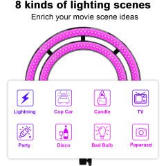 GVM Ring-18 50W Güçlü Bi-Color ve RGB Ring Light Kiti (18'')