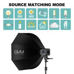 GVM SD80D Bi-Color LED Video Işığı Softbox Set