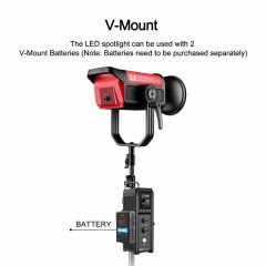 GVM PRO-SD500B 500W Bi-Color LED Video Işığı (V-Mount & Mesh Bluetooth)