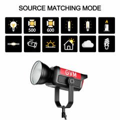 GVM PRO-SD500B 500W Bi-Color LED Video Işığı (V-Mount & Mesh Bluetooth)