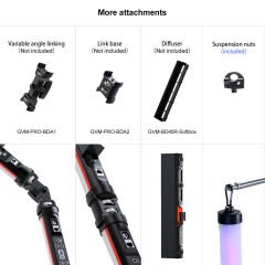 GVM BD25R RGB & Bi-color Colorful stick Tube Light
