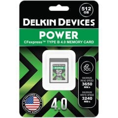 Delkin Devices 512GB Power 4.0 3650MB/s CFexpress Type-B Hafıza Kartı