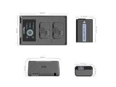 SmallRig 3818 Sony NP-FW50 Batarya + Şarj Kiti