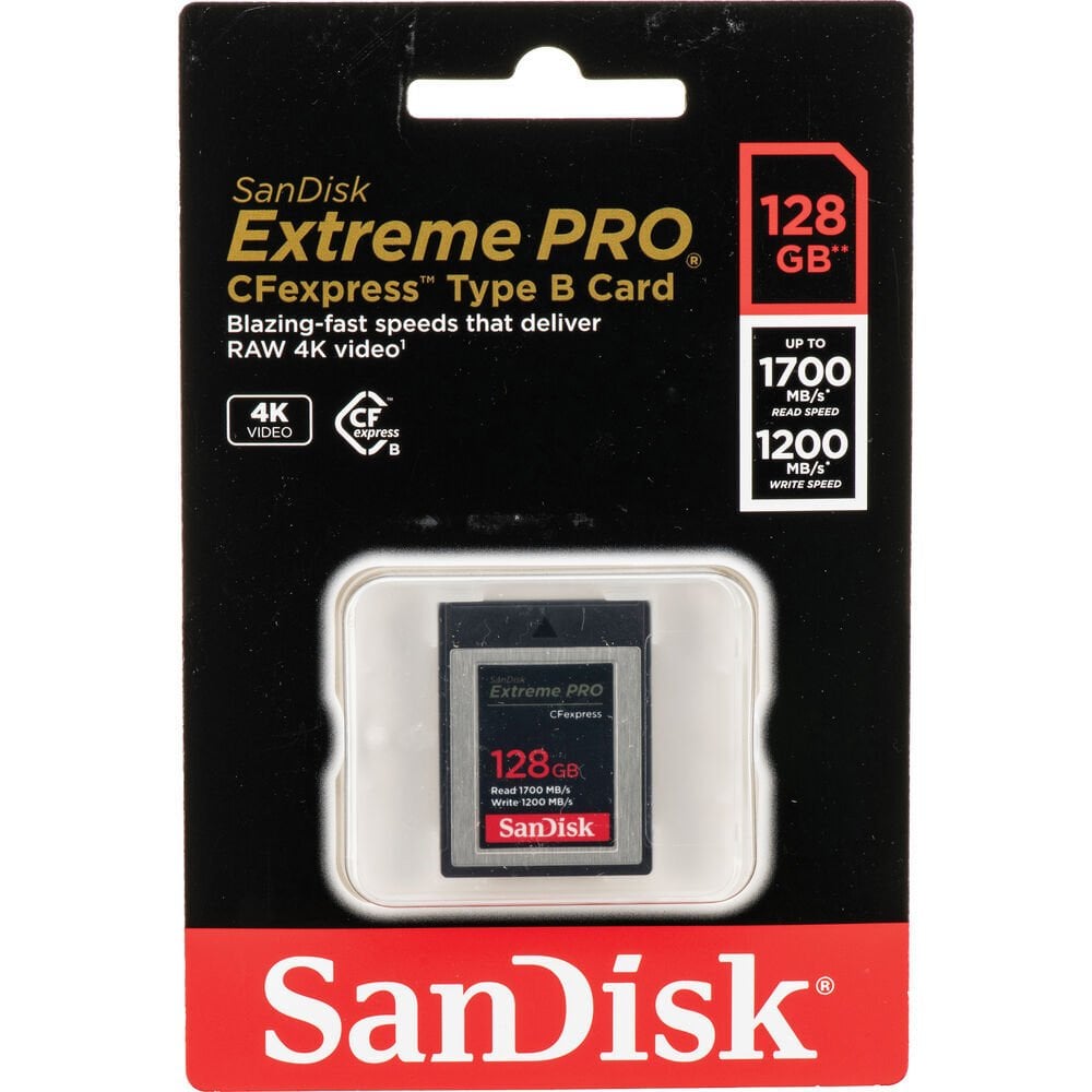 Sandisk 128GB Extreme PRO CFexpress 1700MB/s Type-B Hafıza Kartı