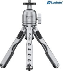 Leofoto MT-03 + MBH-20 Mini Tripod Kiti Gümüş