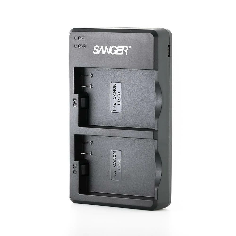 Sanger LP-E8 Canon İkili USB Şarj Cihazı (Fiş Adaptörü Hariç)