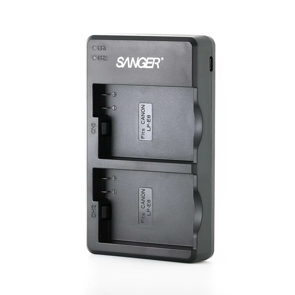 Sanger LP-E8 Canon İkili USB Şarj Cihazı (Fiş Adaptörü Hariç)