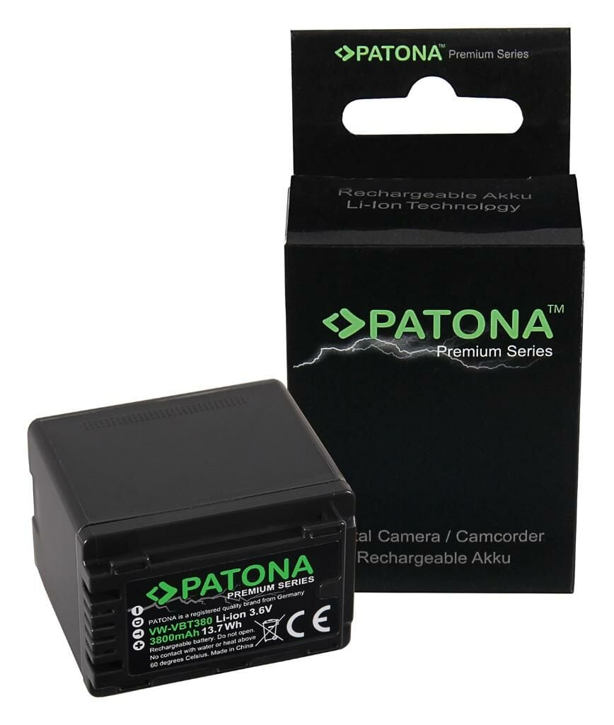 Patona 1257 Premium Panasonic VW-VBT380 HC-V750EB W580 V550EB