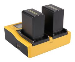Patona 7557 NP-FP50, NP-FH50, NP-FV100 Sony Dual LCD USB Şarj Cihazı