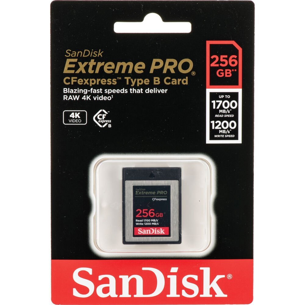 Sandisk 256GB Extreme PRO CFexpress 1700MB/s Type-B Hafıza Kartı