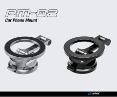 Leofoto PM-02 Manyetik Araç Telefon Tutucu Gümüş