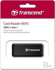 Transcend RDF5 USB 3.1 Gen1 SD/MicroSD Kart Okuyucu (Siyah)