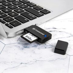 Transcend RDF5 USB 3.1 Gen1 SD/MicroSD Kart Okuyucu (Siyah)