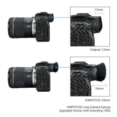 Kiwifotos KE-R5 Uzun Vizör Lastiği (Canon R5C, R5, R6, R6 Mark II)