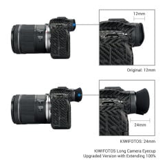 Kiwifotos KE-R5 Uzun Vizör Lastiği (Canon R5C, R5, R6, R6 Mark II)