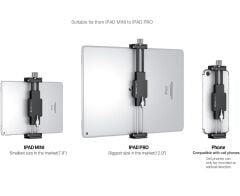Leofoto PC-120 Telefon ve Tablet Tutucu Siyah