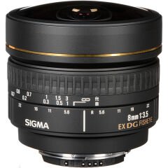 Sigma 8mm f/3.5 EX DG Circular Fisheye Lens (Canon) - Sigma Hatıra Bezi Hediyeli