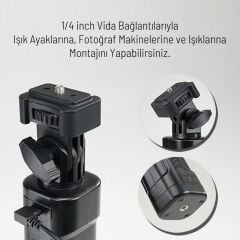 GDX 20800mAh Hızlı Şarjlı Dış Çekim 100W Çıkışlı Taşınabilir El Tipi Powerbank Tripod Batarya