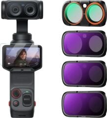 K&F Concept Insta360 Luna Ultra İçin 4 Parça Filtre Seti (CPL + ND16 + ND64 + ND256)