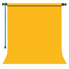 GDX Sabit (Tavan & Duvar) Kağıt Sonsuz Stüdyo Fon Perde (Deep Yellow) 2.70x11 Metre