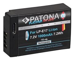 Patona 1352 Platinum LP-E17 USB-C Canon Batarya