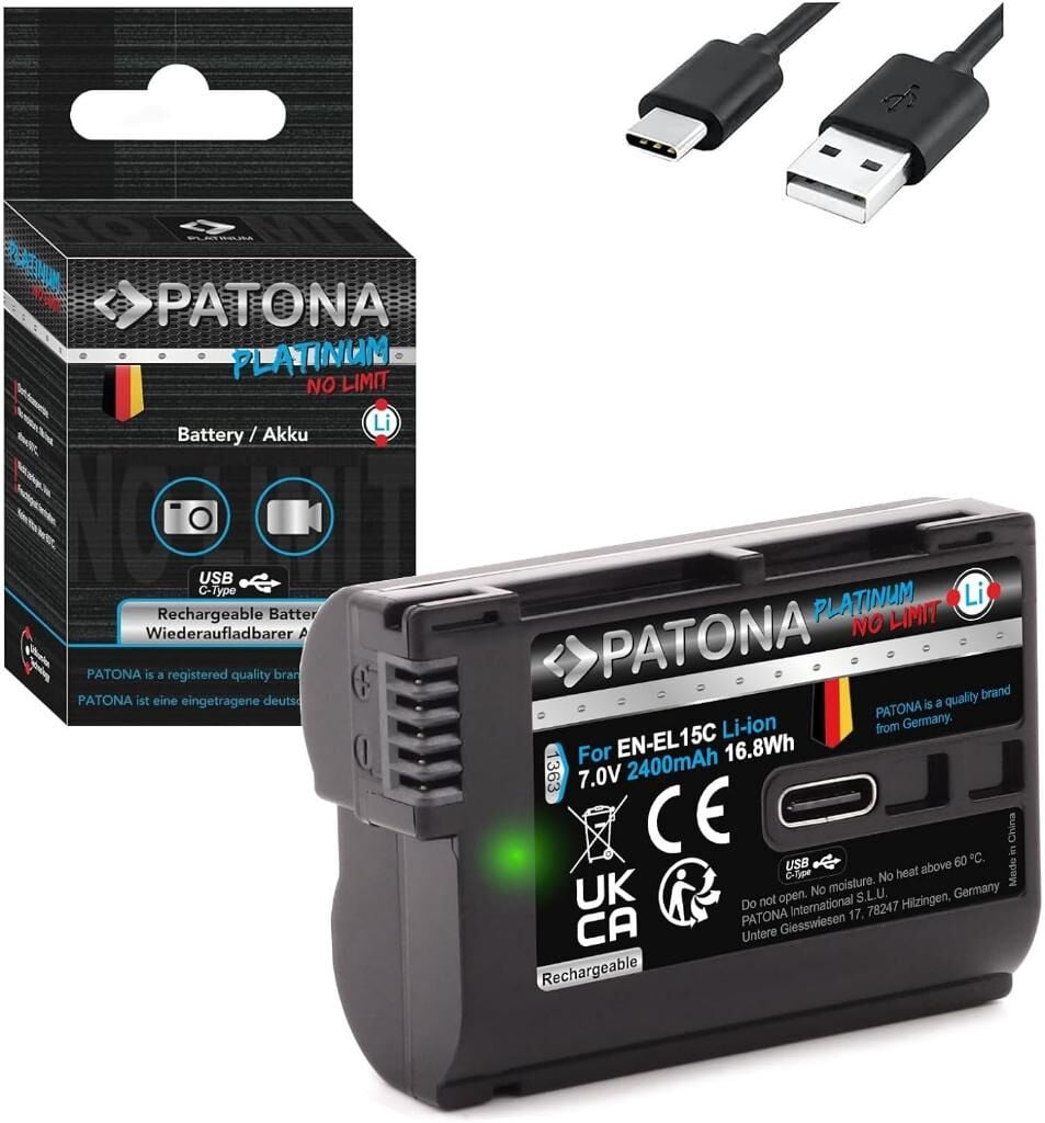 Patona 1363 Platinum EN-EL15C USB-C Nikon Batarya