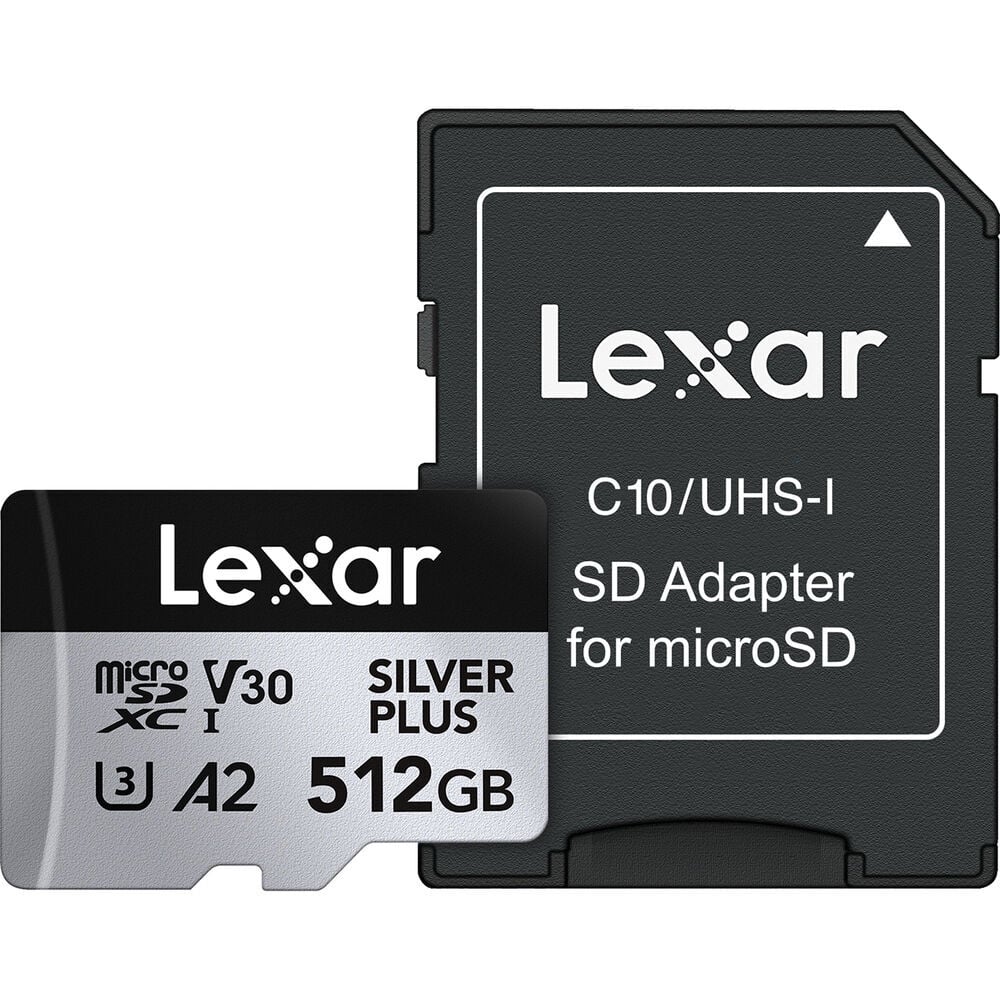 Lexar 512GB Silver Plus 205MB/s microSDXC Hafıza Kartı