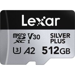Lexar 512GB Silver Plus 205MB/s microSDXC Hafıza Kartı