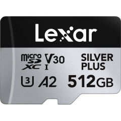 Lexar 512GB Silver Plus 205MB/s microSDXC Hafıza Kartı