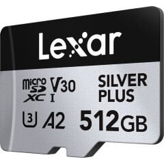 Lexar 512GB Silver Plus 205MB/s microSDXC Hafıza Kartı