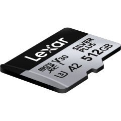 Lexar 512GB Silver Plus 205MB/s microSDXC Hafıza Kartı