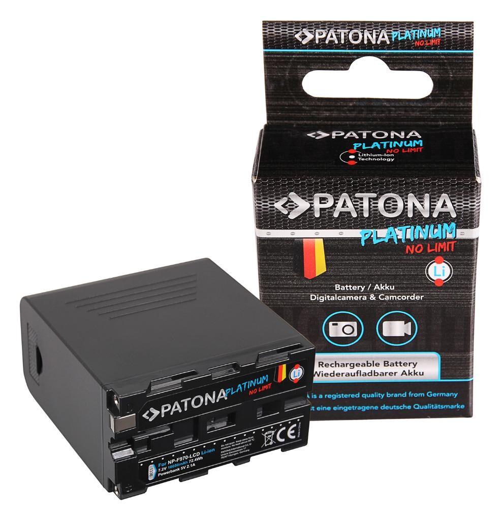 Patona 1336 Platinum NP-F970 LCD USB Output Sony Batarya