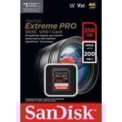 Sandisk 256GB SDXC Extreme Pro 200MB/s Hafıza Kartı
