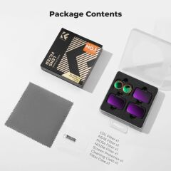 K&F Concept Dji Osmo Pocket 4P İçin 4 Parça Filtre Seti (CPL + ND16 + ND64 + ND256) – (Plastik)
