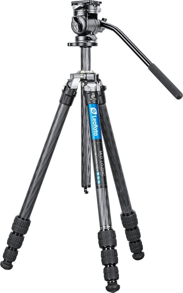 Leofoto LO-224C+BV-1R Profesyonel Karbon Fiber Tripod Kit