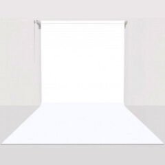 GDX Sabit (Tavan & Duvar) Kağıt Sonsuz Stüdyo Fon Perde (White/Beyaz) 2.70x11 Metre