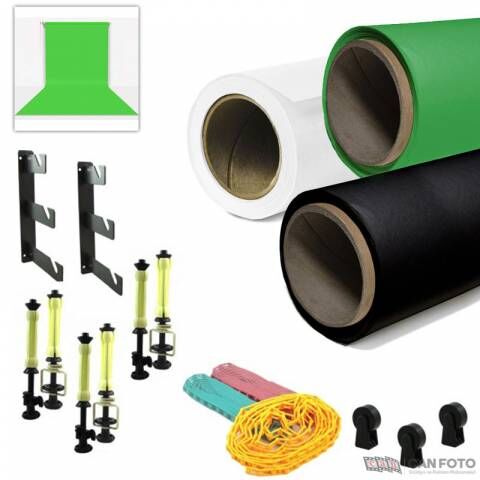 GDX Sabit Kağıt Sonsuz 3'lü Fon Perde 2.70x11 Metre (WGB)