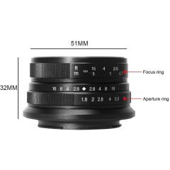 7artisans 25mm f1.8 APS-C Manuel Lens (Fujifilm X)