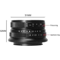 7artisans 25mm f/1.8 APS-C Manuel Lens (Fujifilm X)