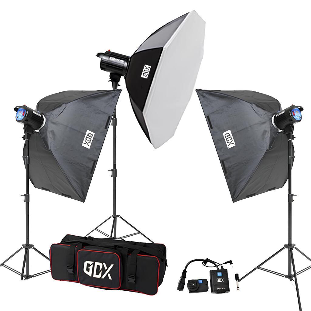 Gdx BM400 II W/S 3'lü Stüdyo Paraflaş Softbox Kit (400 Watt)