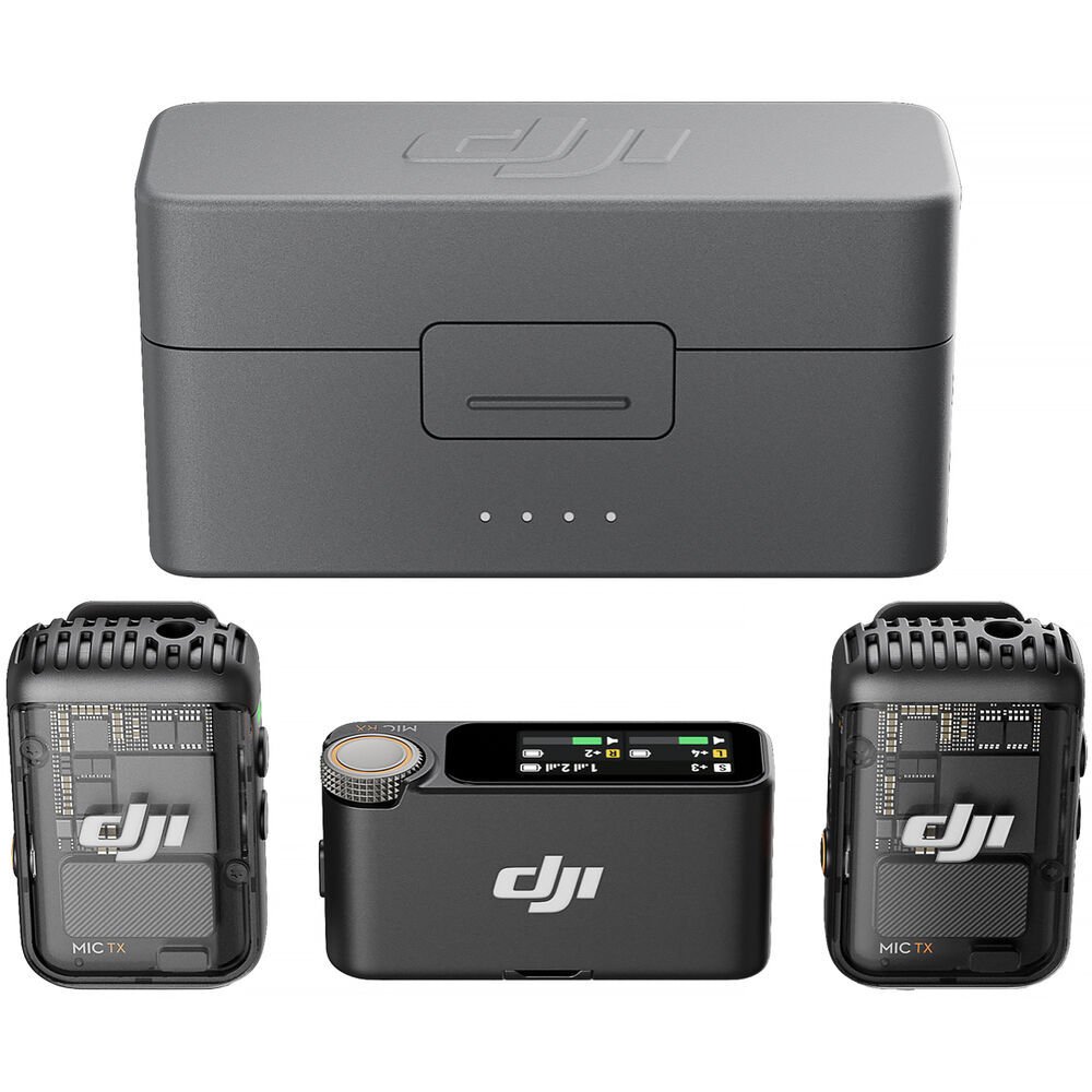 DJI Mic 2 (2 TX + 1 RX + Charging Case) 2'li Kablosuz Mikrofon