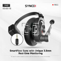 Synco XTalk X1 Kablosuz Intercom Sistemi Tek Kulaklıklı  (2.4 GHz)