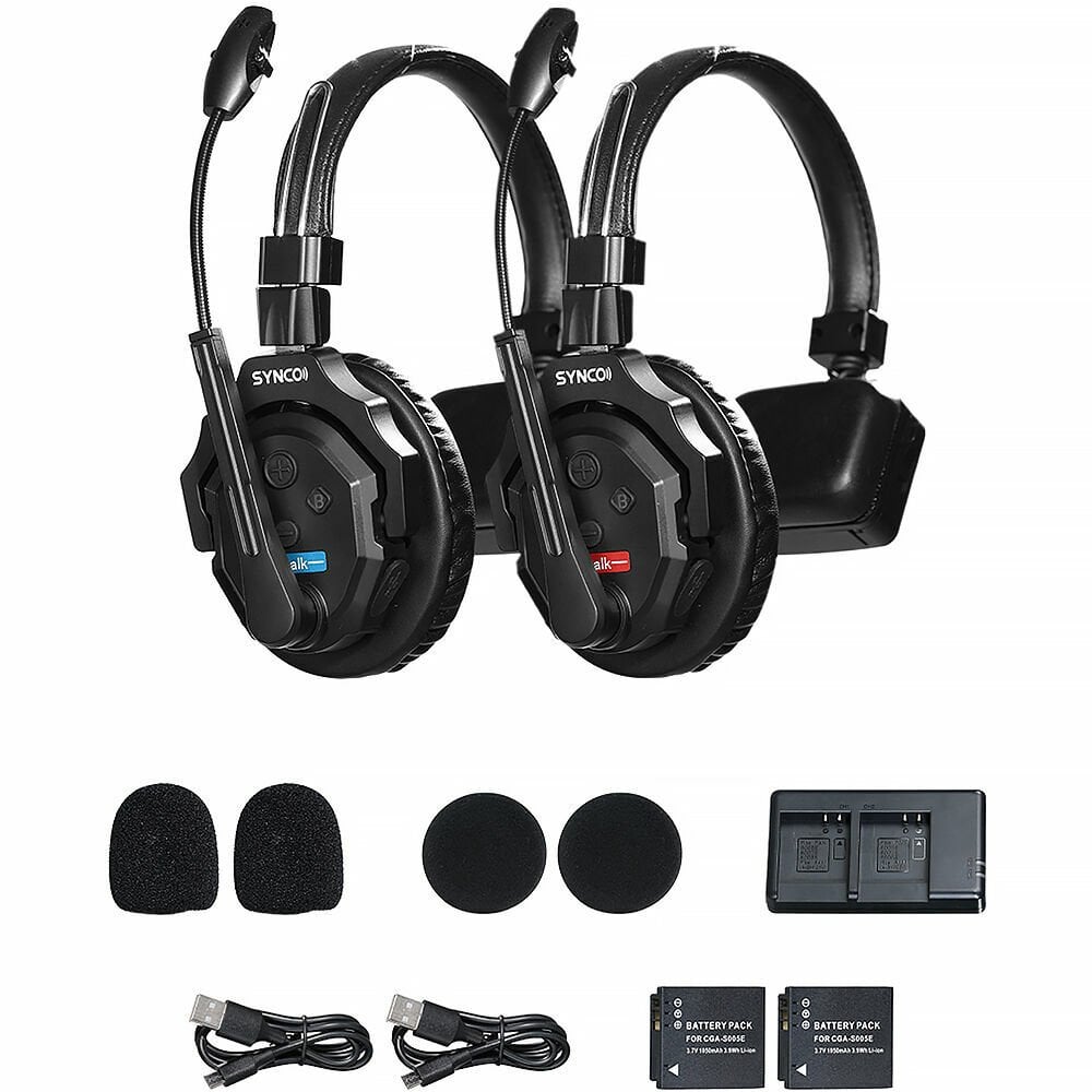 Synco XTalk X2 Kablosuz Intercom Sistemi 2 Kulaklıklı (2.4 GHz)
