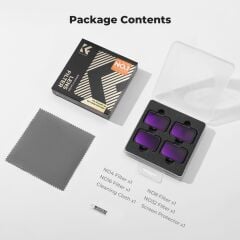 K&F Concept Dji Osmo Pocket 4P İçin 4 Parça ND/PL Filtre Seti (ND8/PL, ND16/PL, ND32/PL, ND64/PL) (Plastik)