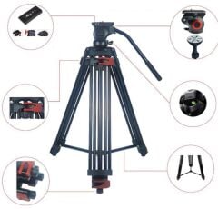 Milica MLK-901BD 195cm Profesyonel Video Tripod