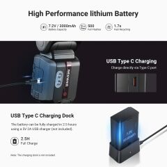 Neewer Z3R-S Sony Uyumlu 100W Yuvarlak Kafa Akülü Tepe Flaşı
